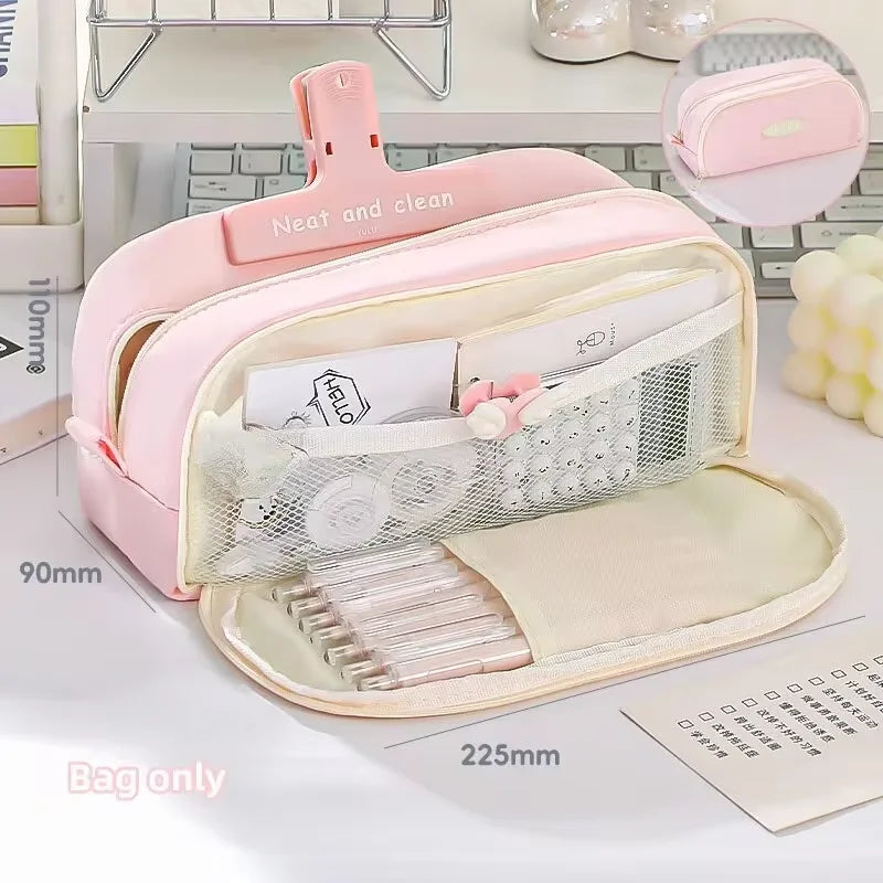 Stylish and Practical Pencil Bag with Large Capacity and Multiple Sections for Stationery Storage Pencil Case Back To School