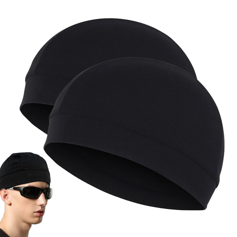 5/2/1pc Summer Cooling Skull Caps Helmet Liner Anti-UV Anti-Sweat Wicking Cycling Running Motorcycle Riding Under Hard Hat Liner