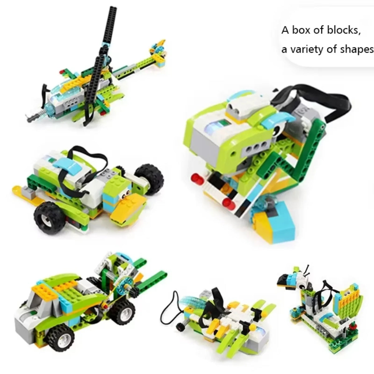 Core Programming Kit STEM Building Blocks Kit with Bluetooth for Kid Robotics Learning Toy Compatible with Major Brands