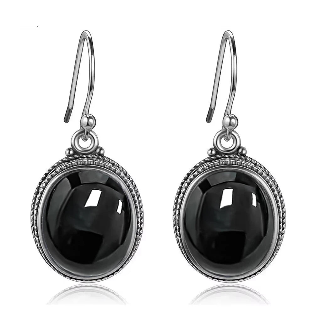 Women's Jewelry S925 Silver Earrings 10*12mm Oval Natural Tiger Eye Drop Earrings Fine Jewelry Engagement Birthday Gift