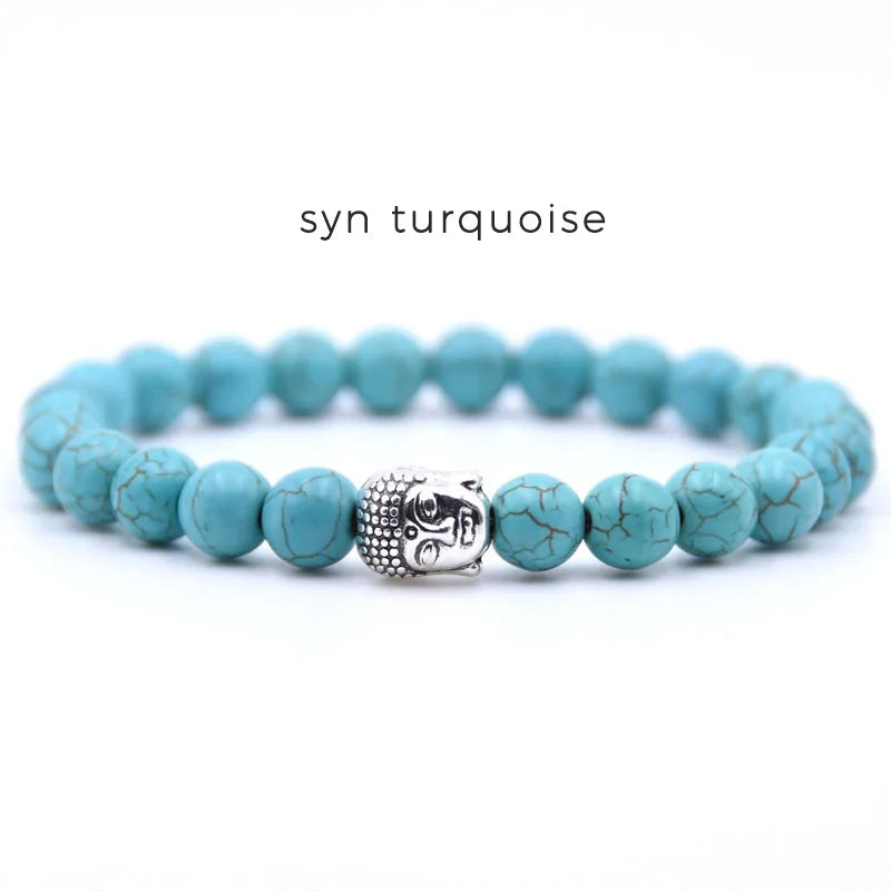 SANSHI Natural Stone Beads Bracelet For Women Men Amethysts Crystals Jewelry Agates Elastic Bangle Bracelets Gift
