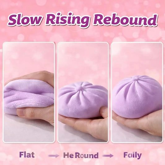 @@Soft Maltose Dumpling Squishy: Transparent Colorful Squeeze Toy, ASMR Stress Relief Ball, Sensory Fidget Toy for Kids Adults