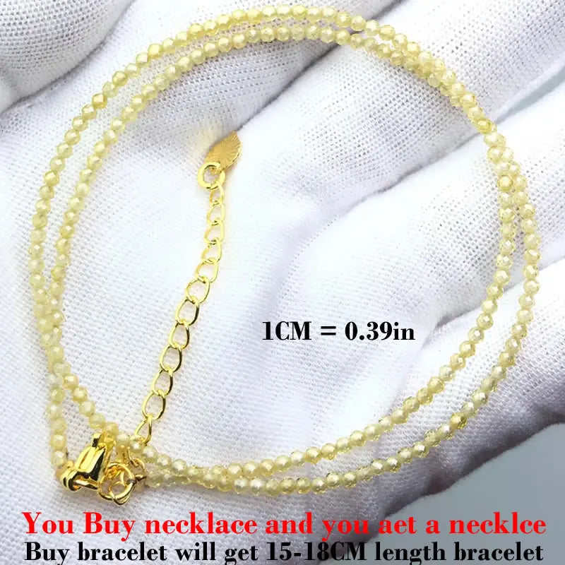 HOT Natural Stone 2mm Faceted Beads Necklace Crystal quartz Garnet agate Beaded Chains Fashion Simple Men Women Jewelry Gifts