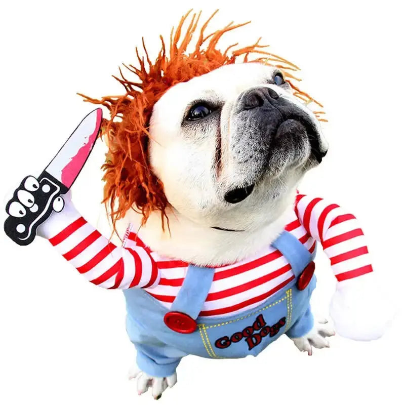 Funny Halloween Pet Costume for Small/Medium Dogs & Cats - Adjustable Puppy Cosplay for French Bulldogs, Chihuahuas & More