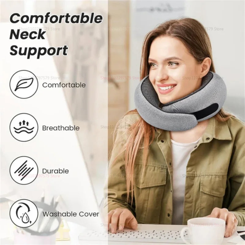 Memory Foam Neck Pillow Cervical Vertebra Travel Portable Noon Break Aircraft U Type Of Pillow Sleep Camping Pillow Carry Bag