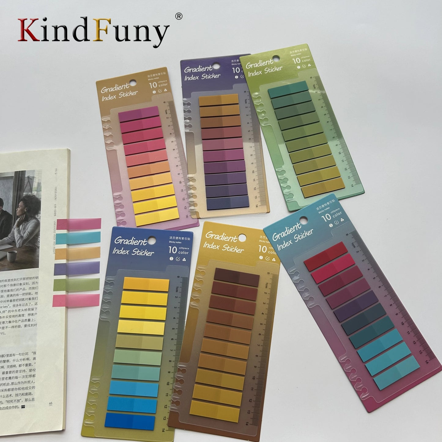 200 Sheets Transparent Sticky Notes Self-Adhesive Annotation Books Notepad BookmarksTabs Memo Posted It Pad Index Stationery