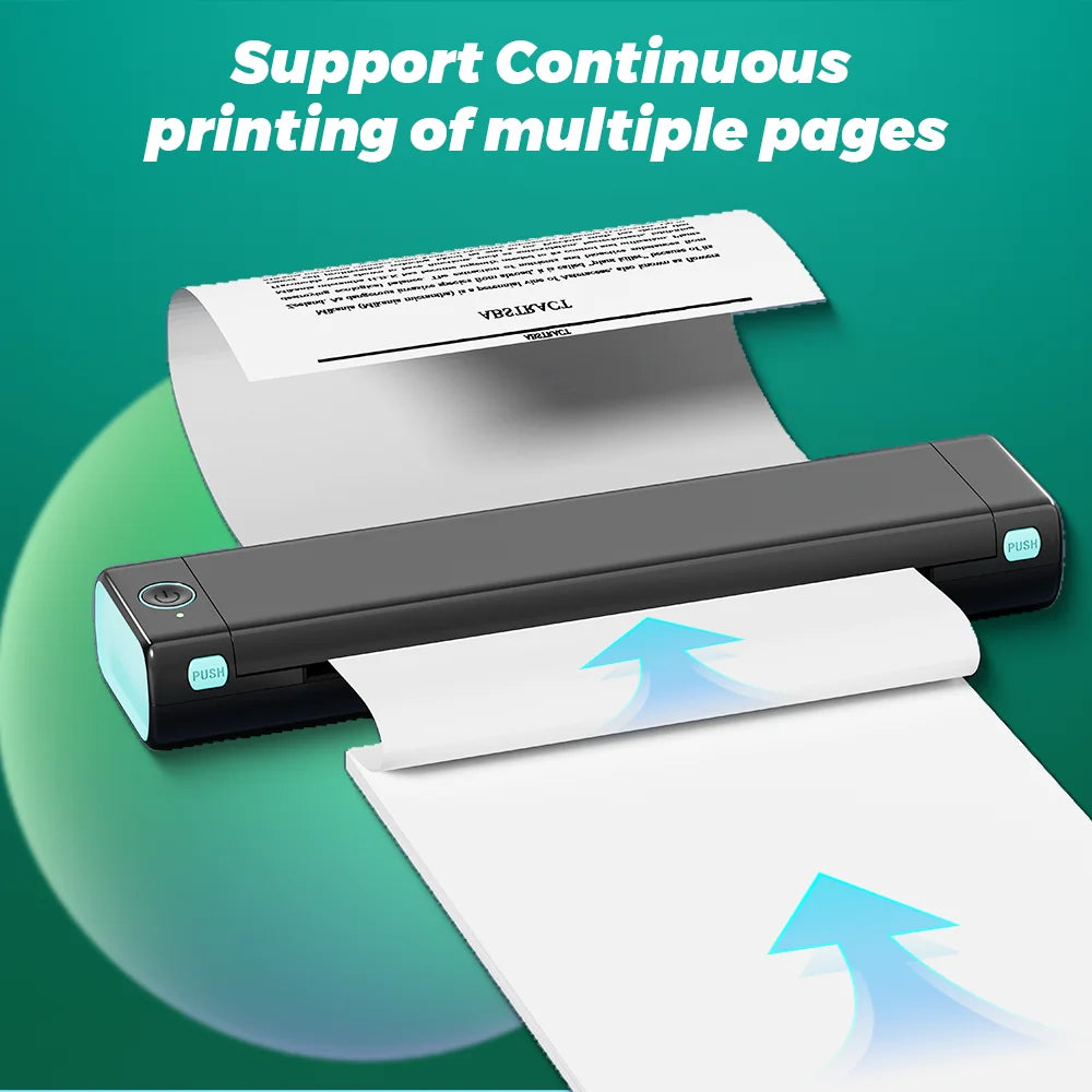 A4 Thermal Paper 216mm Paper Quick-dry Continuous Paper Suitab for Phomemo M08F/M832/M833/M834/M835 Portable Printer