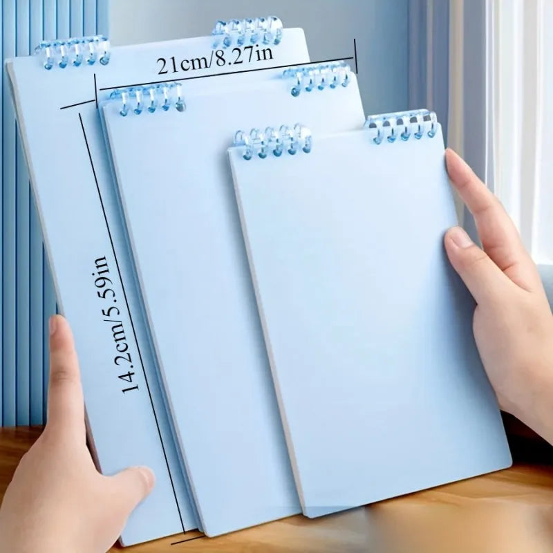 5 Pcs Loose Leaf Notebooks Set - Pink Blue Color Reusable Binder Notebooks with Detachable Pages