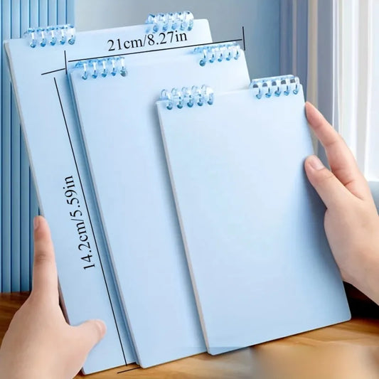 5 Pcs Loose Leaf Notebooks Set - Pink Blue Color Reusable Binder Notebooks with Detachable Pages