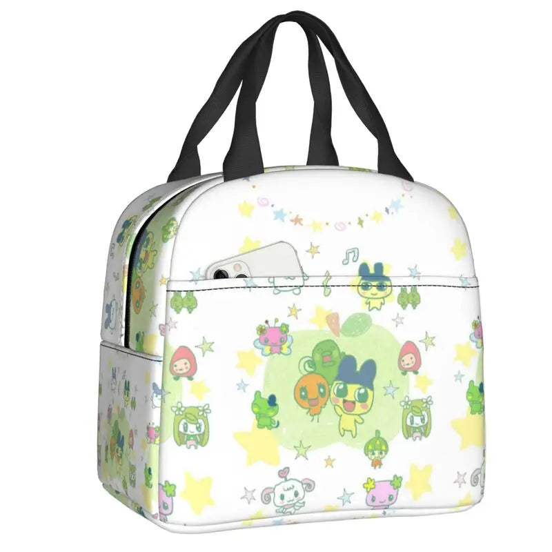 Custom Tamagotchies Cartoon Insulated Lunch Tote Bag for Women Resuable Cooler Thermal Bento Box Kids School Children