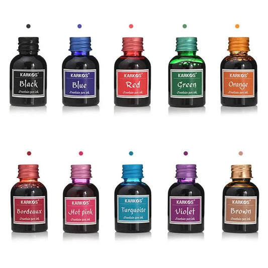 Pure Black Colorful Fountain Pen Ink Universal Refill Ink Stationery Office School Supplies Pens Pencils Writing Supplies