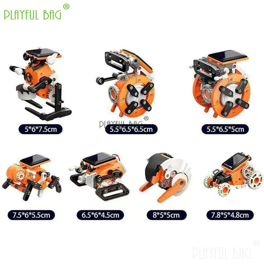 DIY Assembled Toys 7-in-1 Self Installing Solar Robot Toy Creative Science Solar Powered STEM Building Sets Kids Gift VG222