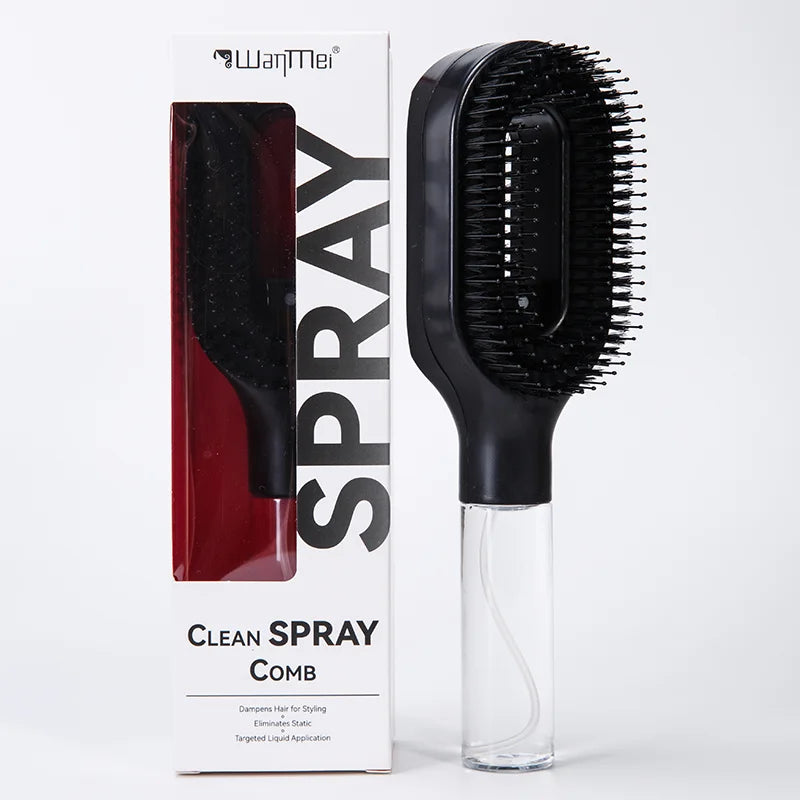 2in1 Sprayer Comb Detangling Scalp Massage Hairbrush with Spray Bottle Essential Oil Water Mist Spray Brush Anti-static Summer