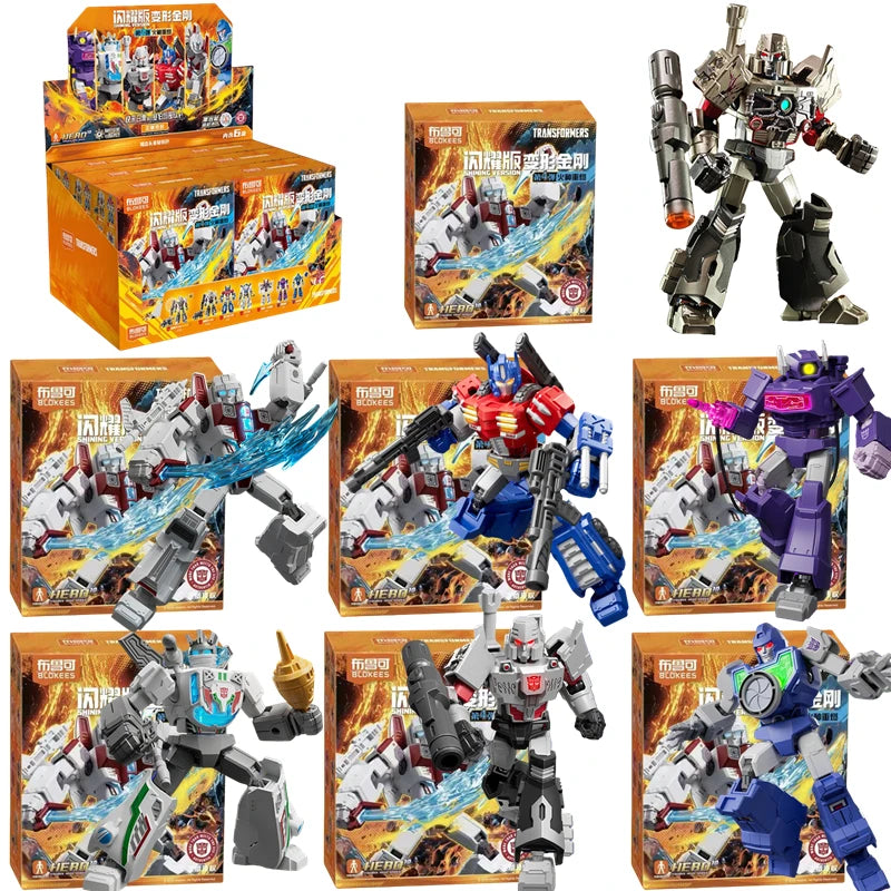 Blokees Transformers Shining 04 & 05 Eternal Rivalry Blind Box Assembled Model Kit Optimus Megatron Collectible Figurine Desk