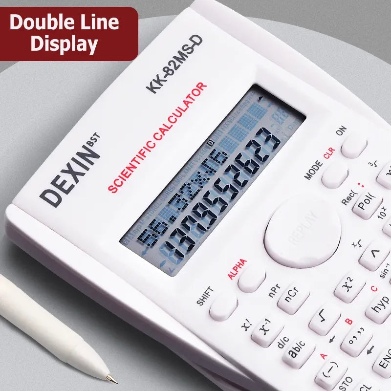 Portable Dual Row Screen Multi-Functional Scientific Function Calculator Essential Stationery for School And Office Supplies