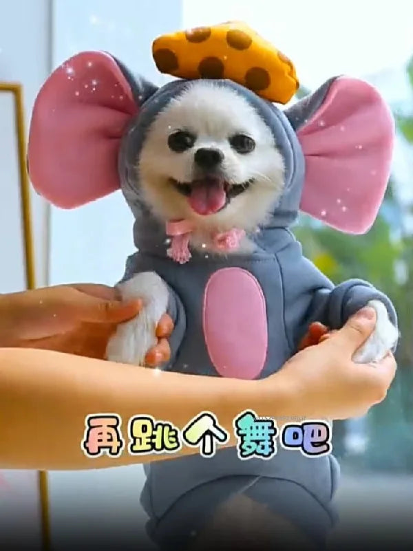 Pet Puppy Warm Coat Dog Cat Hoodies Apparel Outfit Clothes Halloween Fancy Costume Cosplay Autumn Winter Hooded Sweats