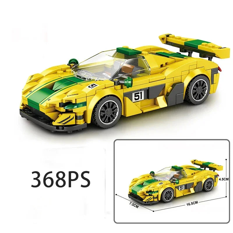 Speed Series Racing Sports Vehiclea Technique Car Supercar Building Blocks Set Bricks Classic MOC Model Toys For Kids