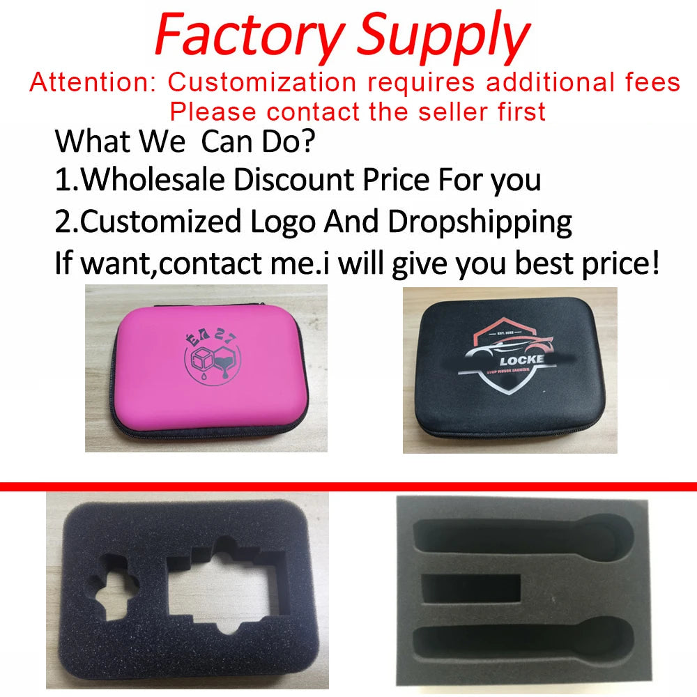 Hard Storage Box DIY Foam Shockproof Customized Travel Bag Zipper Box Case Camera Collection Bag For Outdoor Tool Accessories