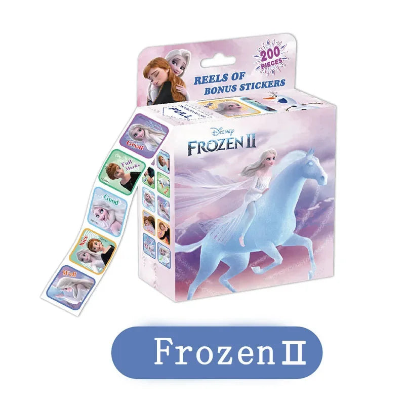 200Pcs/Box Disney Stickers Removable Cartoon Frozen Mickey Sofia Princess DIY Sticker Kids Girl Children Toys Birthday Gifts