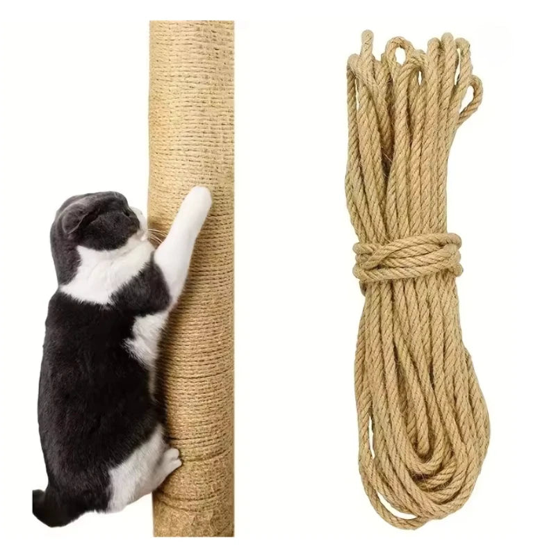 20/50M Natural Sisal Rope Cat Scratcher Rope Tree Scratching DIY Toy Paw Claw Furniture Protector Scratching Post