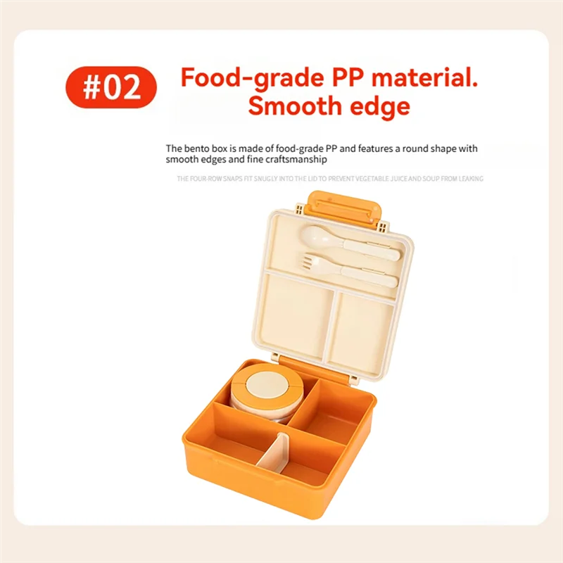 A005-Insulated Bento Box For Kids Leakproof Lunch Container Food Containers Kids Thermo Insulated Hot Food Jar