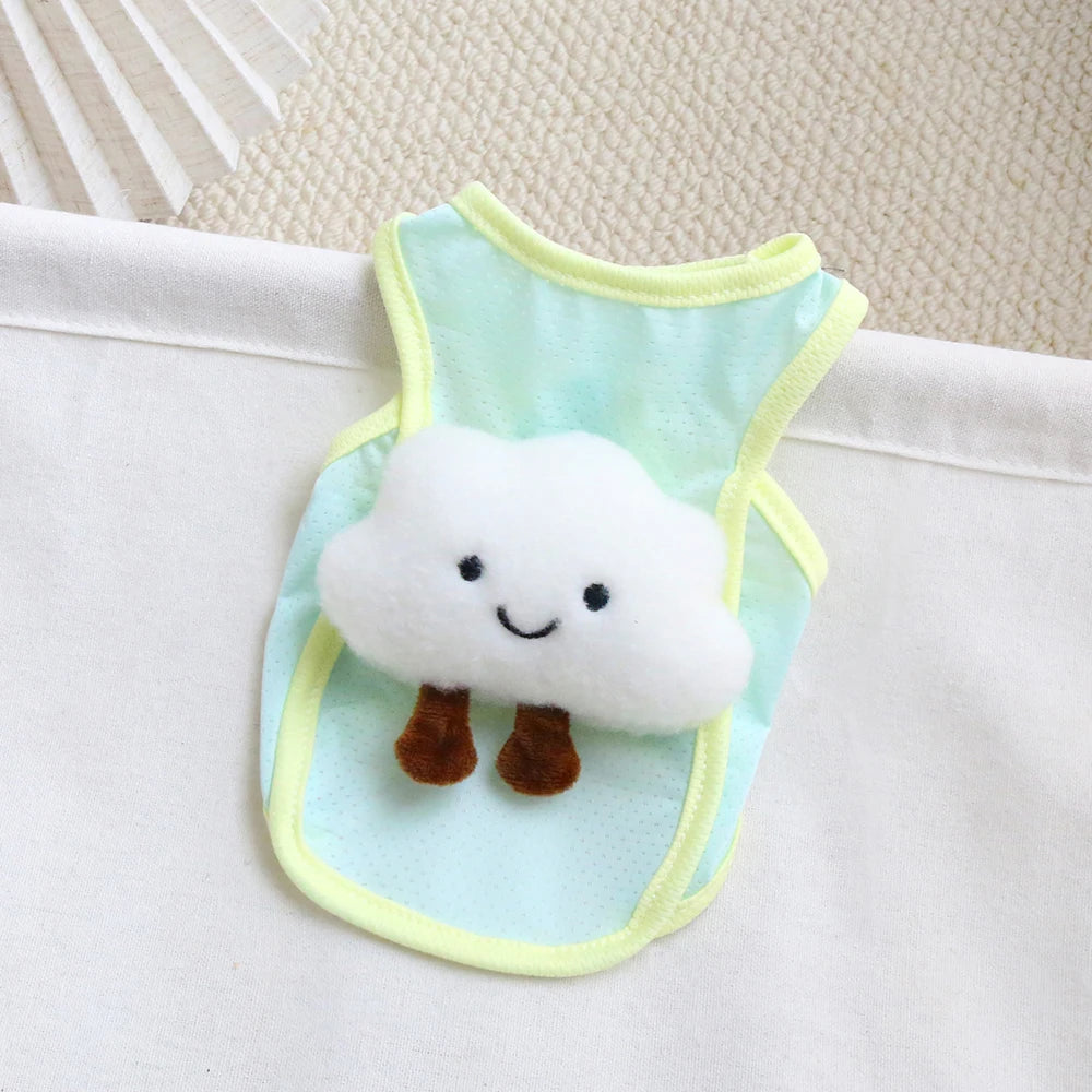 Pet summer cool vest cloud decoration clothes breathable cooling dog clothes