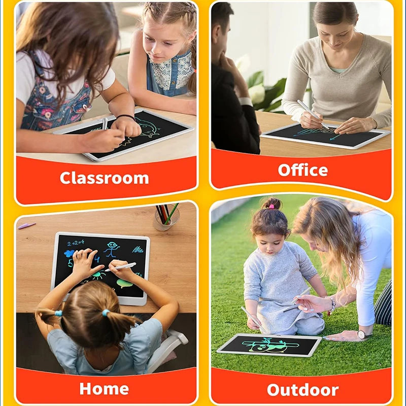 11/13/16 Inch LCD Drawing tablet Writing Board Kids Doodle Painting Handwriting Pads Toys for 3 4 5 6 7 8 Years Girls Boys Gifts