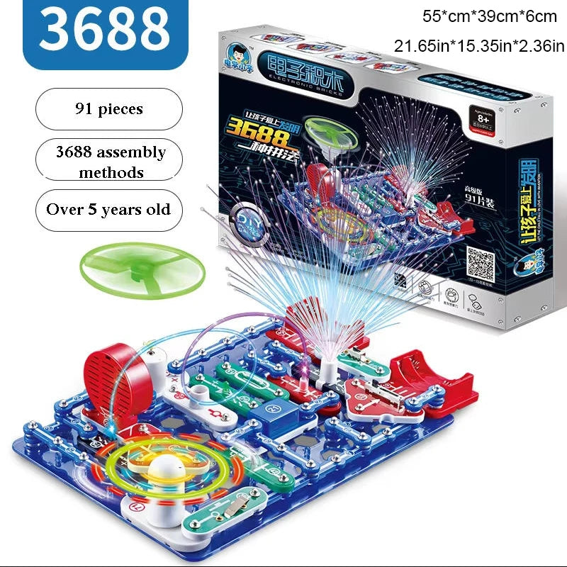 STEM Education Building Block Toy Set for Boys - Electronic Science Experiment Physics Technology New Model