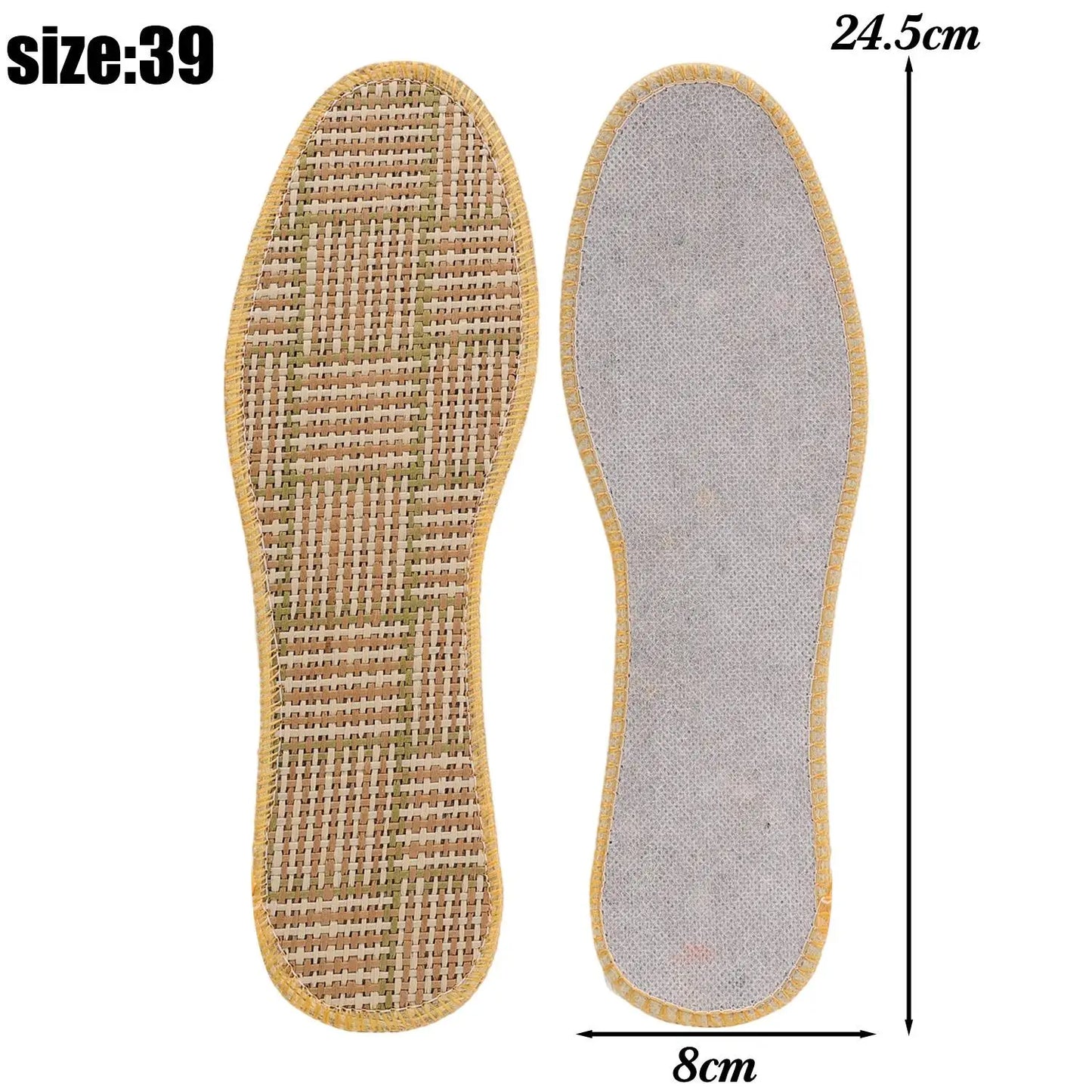 Summer Bamboo Wood Cooling Mat Insoles Double-layer Shoe Pads Deodorant Breathable Shoe Inserts for Men Women Foot Care Kit