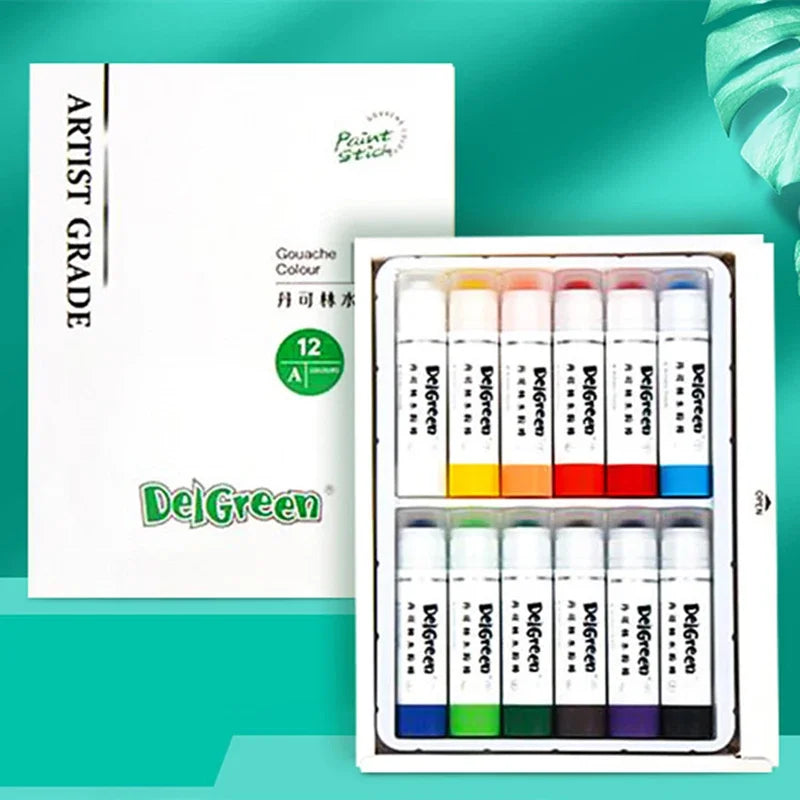 Soft Solid Gouache Paint Sticks/Pastels/Crayons Basic/Macaron 6/12/18/24 Colors Drawing Graffiti Art Crayons Non-toxic Pastels