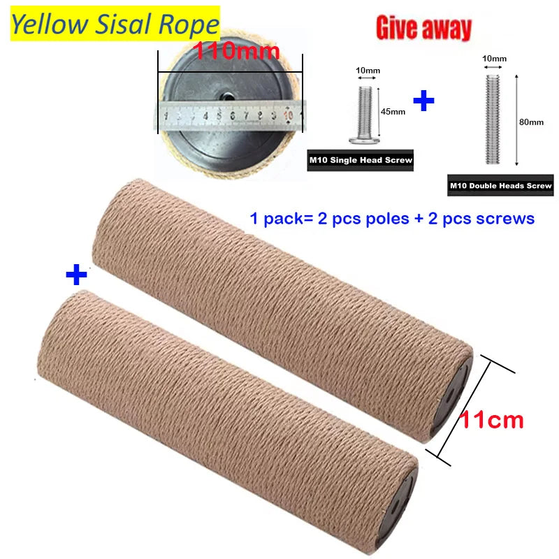 DIY Cat Climbing Tree Tower Pole Accessories Replacements Pet Cat Toys Scratching Posts Hard Paper Tube Pillars With Sisal Ropes