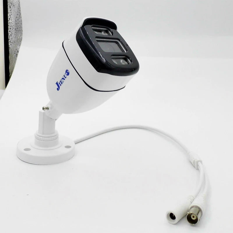 JIENUO AHD Camera Full Color Night Vision CCTV Security Surveillance 1080P Outdoor Waterproof Analog Digital Video 2mp Home Cam