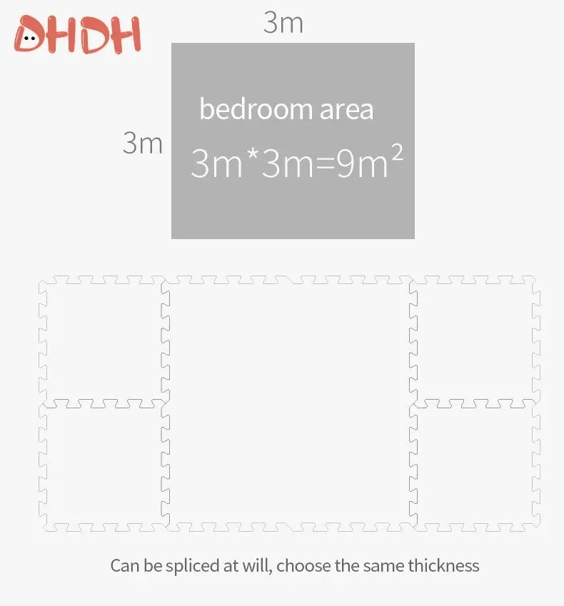 30*30*1/2.5CM Puzzle Mat for Children Baby Play Mat Kids Carpet Soundproof Gym Mat for Children's Room Activities Mat 2-16Pcs