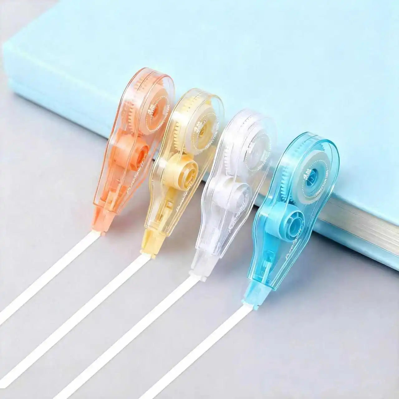 4/12pcs 13.1 Ft  Correction Tape Tear-Resistant Tape Bulk for School, Office, Note Taking, Journal(Tape Width 0.16in)