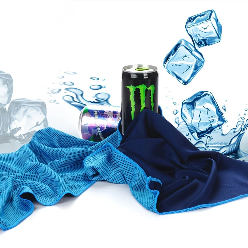 Summer cooling ice silk towel,breathable and soft,suitable for activities such as yoga,golf,gym, camping,running,exercise,etc