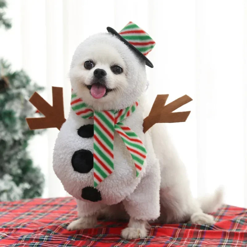 Funny Pet Costume – Cowboy, Santa & Snowman Styles for Dogs & Cats, Chest 40–90 cm