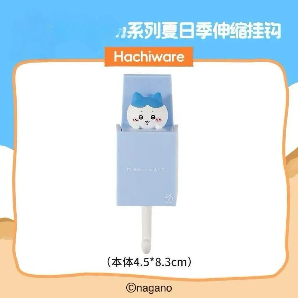 Series Summer Season Retractable Hook Minisos Cute Cartoon Hachiwera Usagi Chii Prompt Goods Nagano Home Essentials