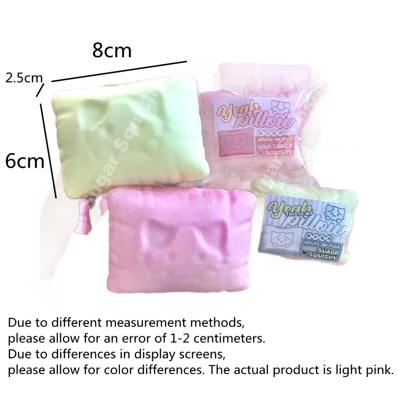Cute Cat Pillow Squishy Slow Rising ASMR Sensory Fidget Toy Stress Relief for Anxiety ADHD Autism Squeeze Toys for Kids Adults