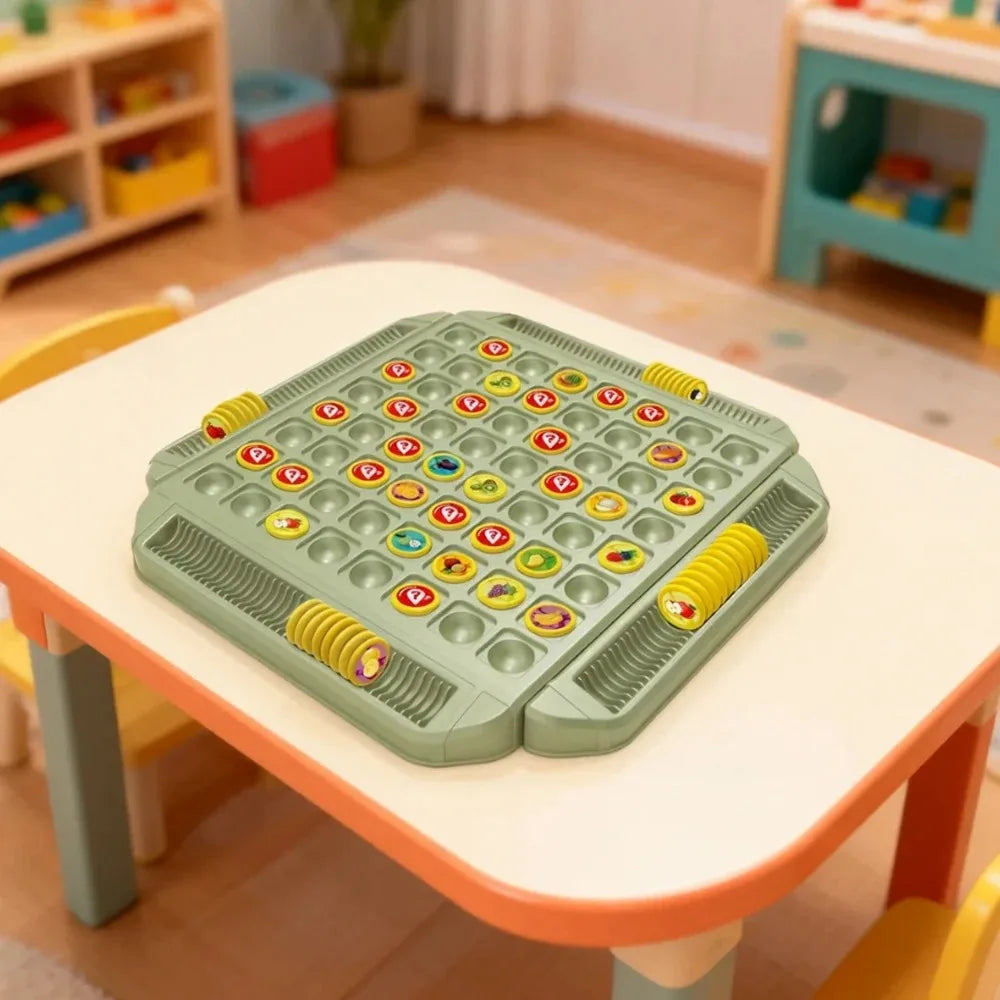 Interactive Board Game Fruit Flip Chess Game Toys Matching Puzzle Board Cartoon Flip Chess Memory Game Kid Boys Girl Child Gifts