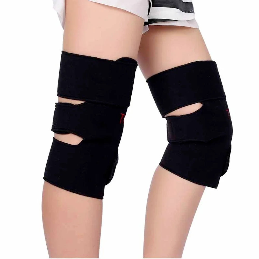 1 Pair BYEPAIN Tourmaline Self -heating Kneepad Magnetic Therapy Knee Support Tourmaline Knee Brace Belt Knee Massager