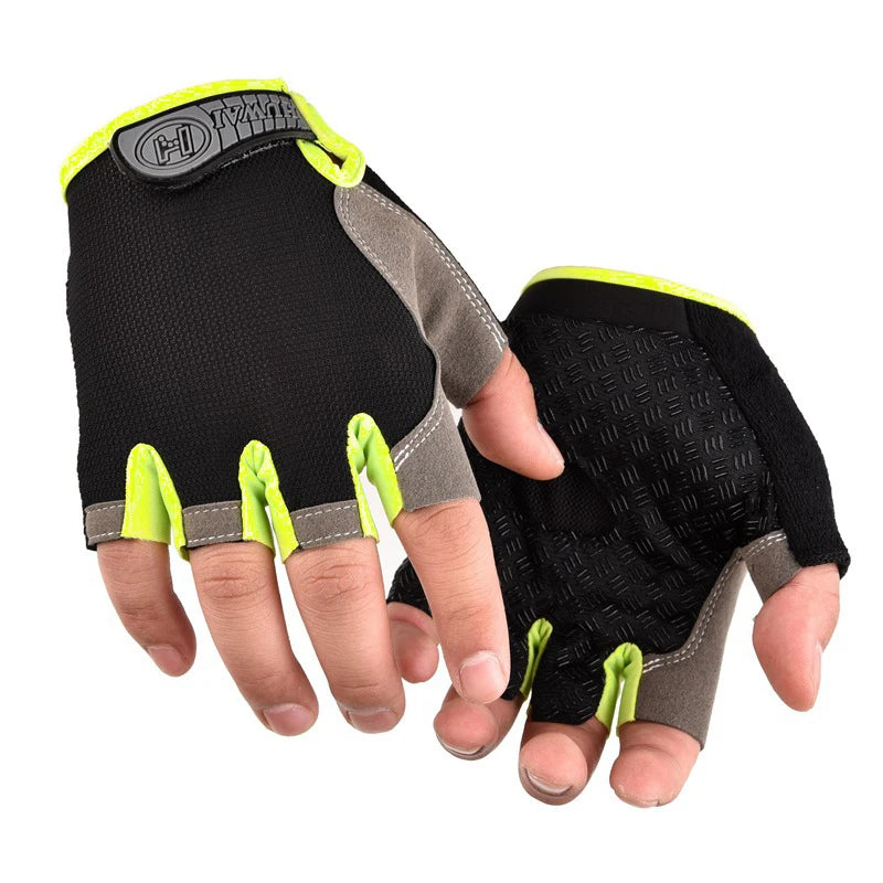 Men Cycling Bicycle Gloves Half Finger Gym Gloves Women Mitten Breathable Anti-slip Glove Fitness Sport Training Gloves