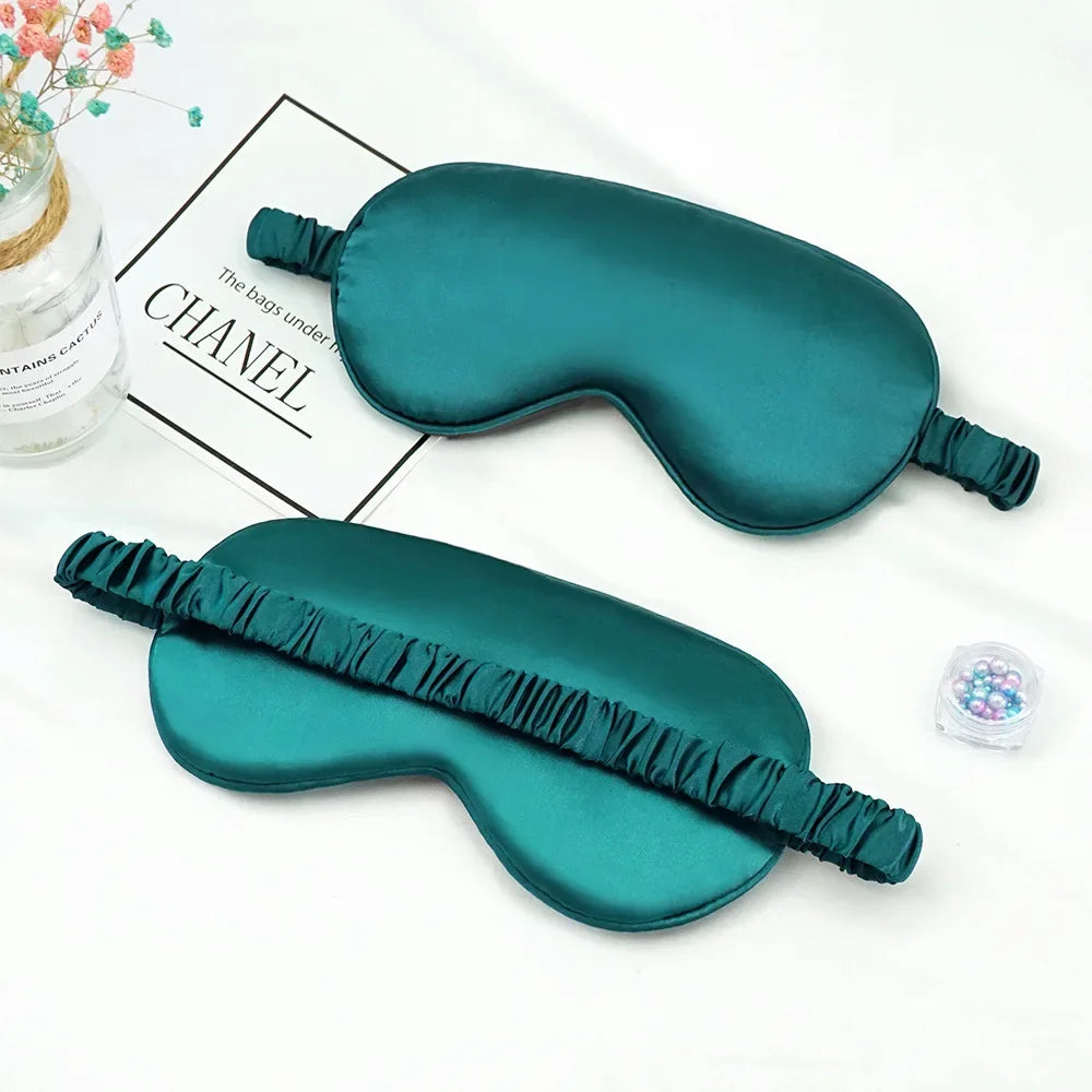 Soft Imitated Silk Sleep Eye Masks Travel Relax Shading Eyepatch Nap Health Eye Care Shield Sleeping Blindfold Eye Cover Masks