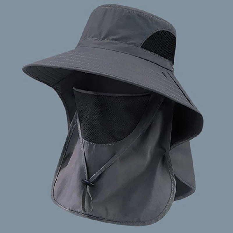 Sun Fishing Hat Women's Bucket Hat with Neck Cover Breathable Wide Brim Summer UV Protection Hat for Travel Holiday Beach