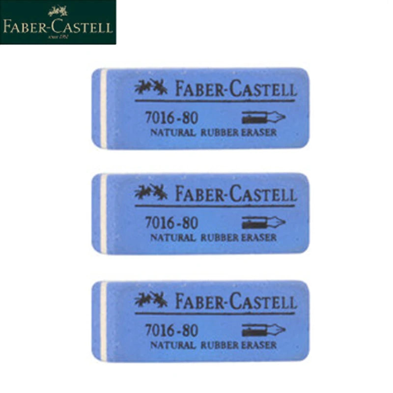Faber Castell Natural Rubber Eraser for Gel/Ink/Ballpoint/Fountain Pen Sand Rubber Eraser Erasable School Exam Supplies 3Pcs