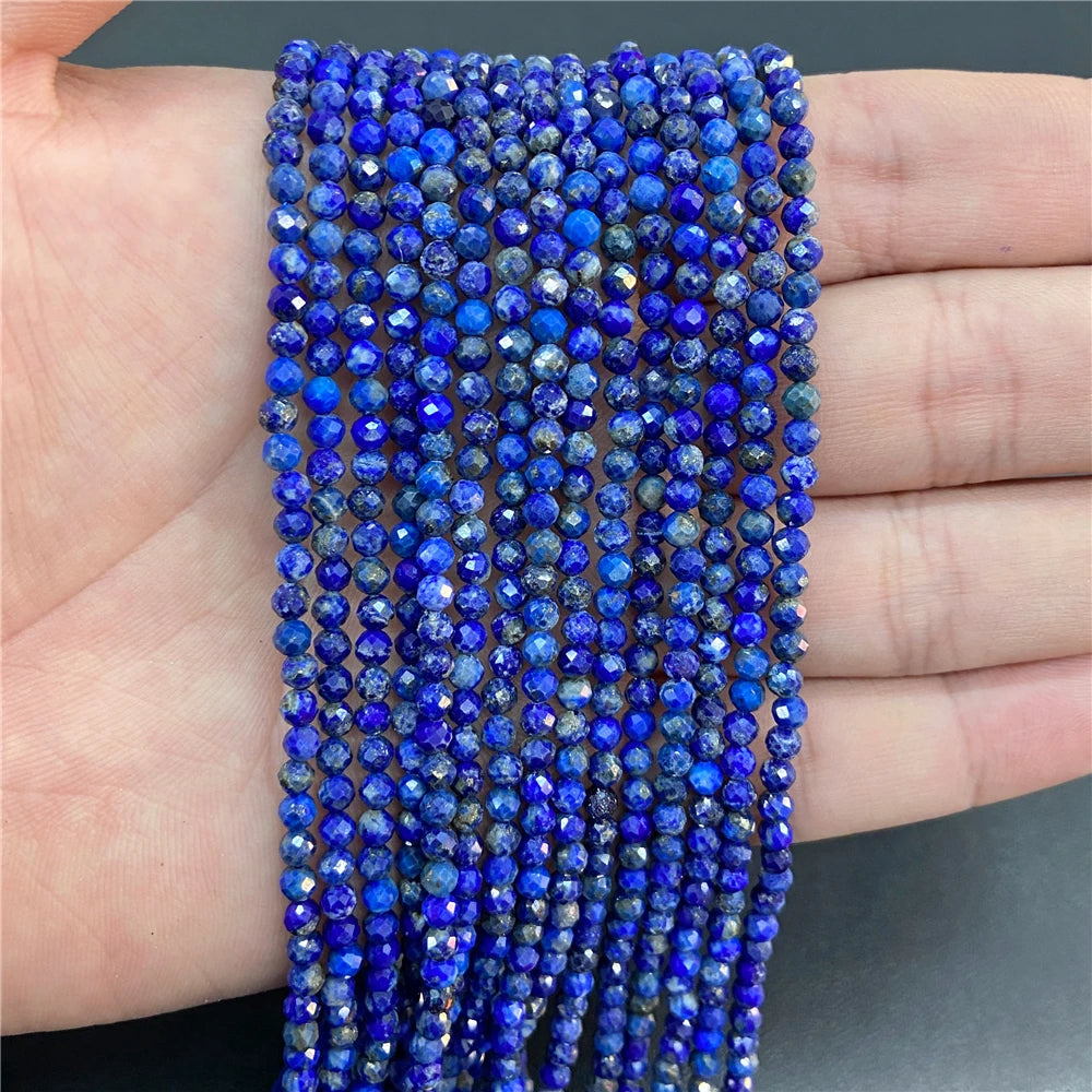 2mm 3mm 4mm Faceted Natural Stone Pink Rose Quartzs Crystal Beads Round Amethysts Loose Beads for DIY Jewelry Making Necklace