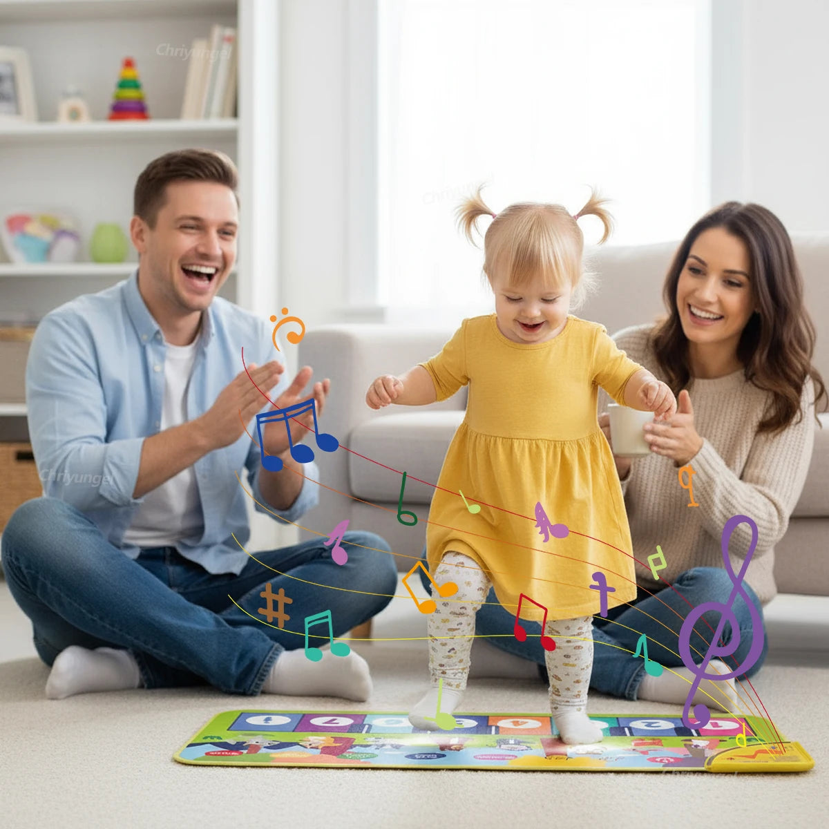 Piano Dance Mat for Kids 80*30cm Music Play Mat with Demo Songs Toddlers Floor Keyboard Musical Carpet Girl Boy Birthday Gifts