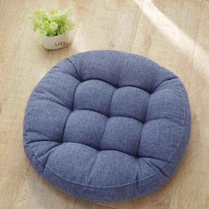 Spring Summer Large Floor Seat Cushion Thickened Tatami Chair Seat Pillow Pad Tufted Round Big Pillows Chair Pad Ottoman Poufs