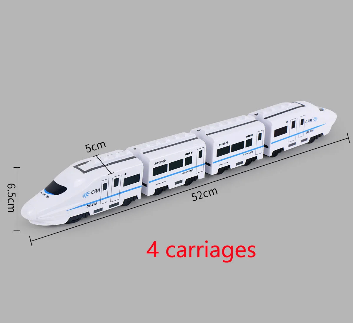 Kids DIY Simulation High Speed Railway Train Toy Car Electric Sound Light Model Train Educational Toys for Boys Girls Gift