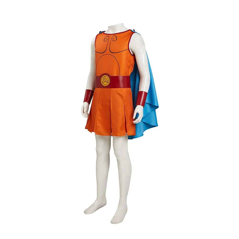 Anime Hercules Cosplay Costume Kids Adult Men Boy Superhero Cape Cloak Uniform Fancy Dress Up Halloween Carnival Party Clothes