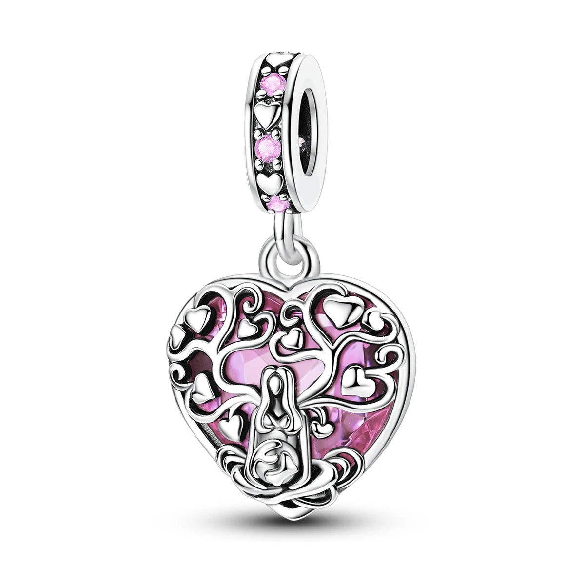 Woman Charms 925 Sterling Silver Beads MOM Mother Day Fit Bracelet Making Female Jewelry Gift